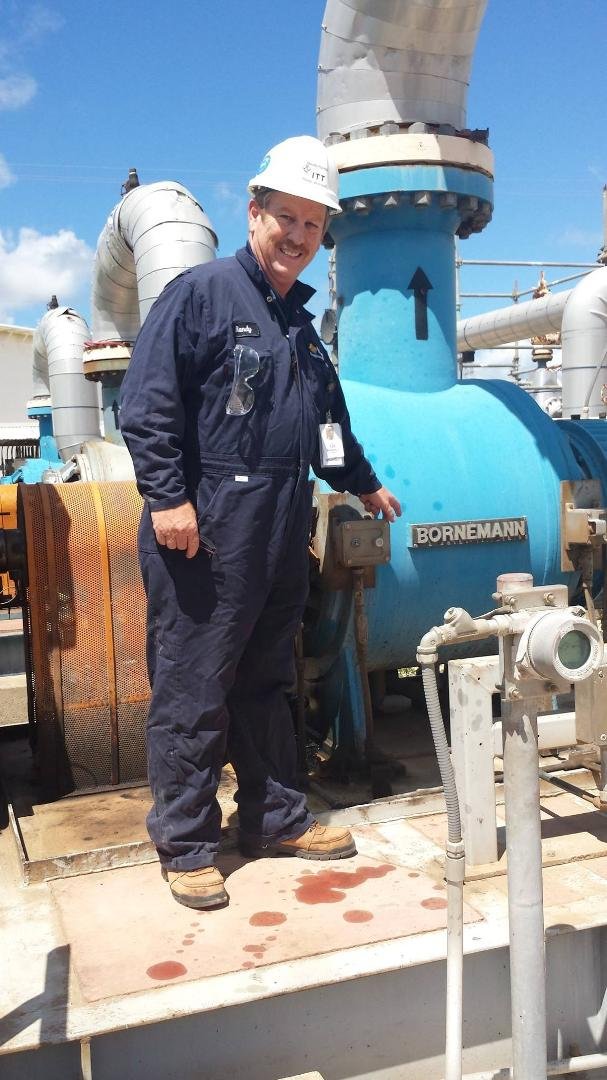 Getting ready for an Oil and Gas trade show next week. I wanted my German co- workers to see me standing next to our German designed and manufactured twin screw Pump at a South Texas Oil Refinery.