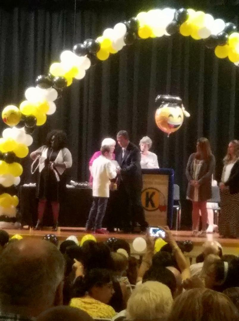 Shawn getting his award !!