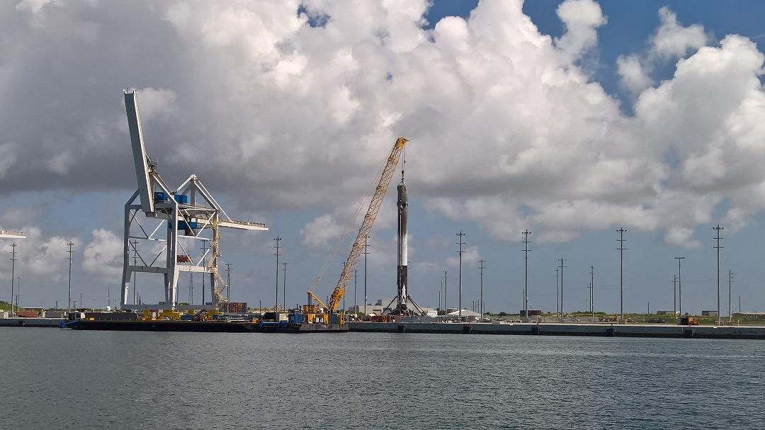 Space X Falcon booster. What did you see interesting during your lunch break?