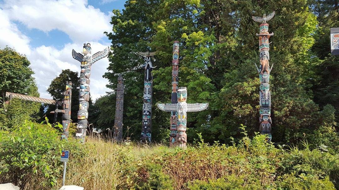 Totem Place in Stanley Park, Vancouver.