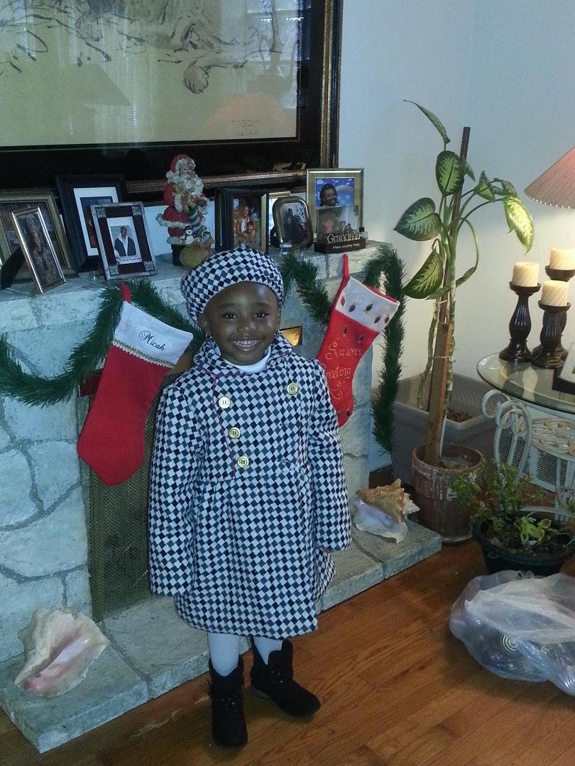 Here's my little Sweetie Pie as she leaves for church this morning!