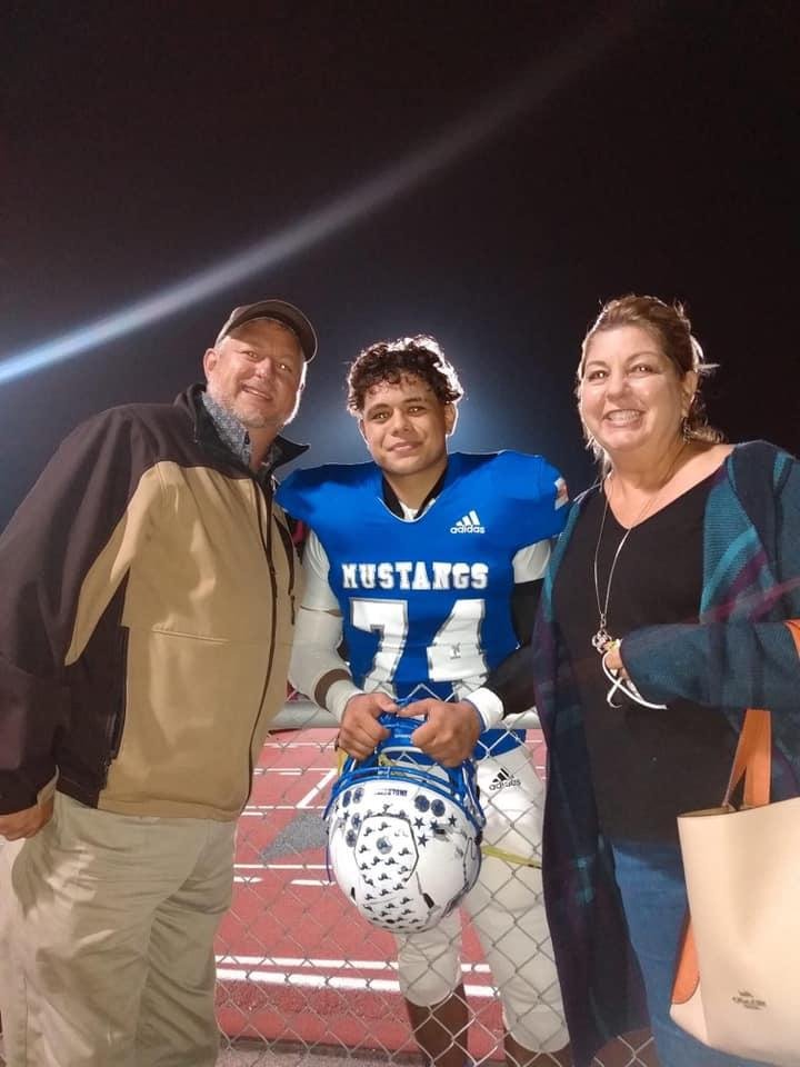 Watched our cutie neph play some football tonight. 44-0 against the Cottonpickers. Go Ingleside Mustangs!
