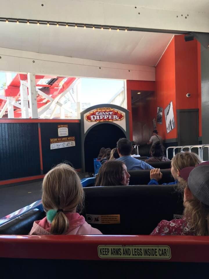 As usual it is mandatory to ride the giant dipper on every visit to Santa Cruz!