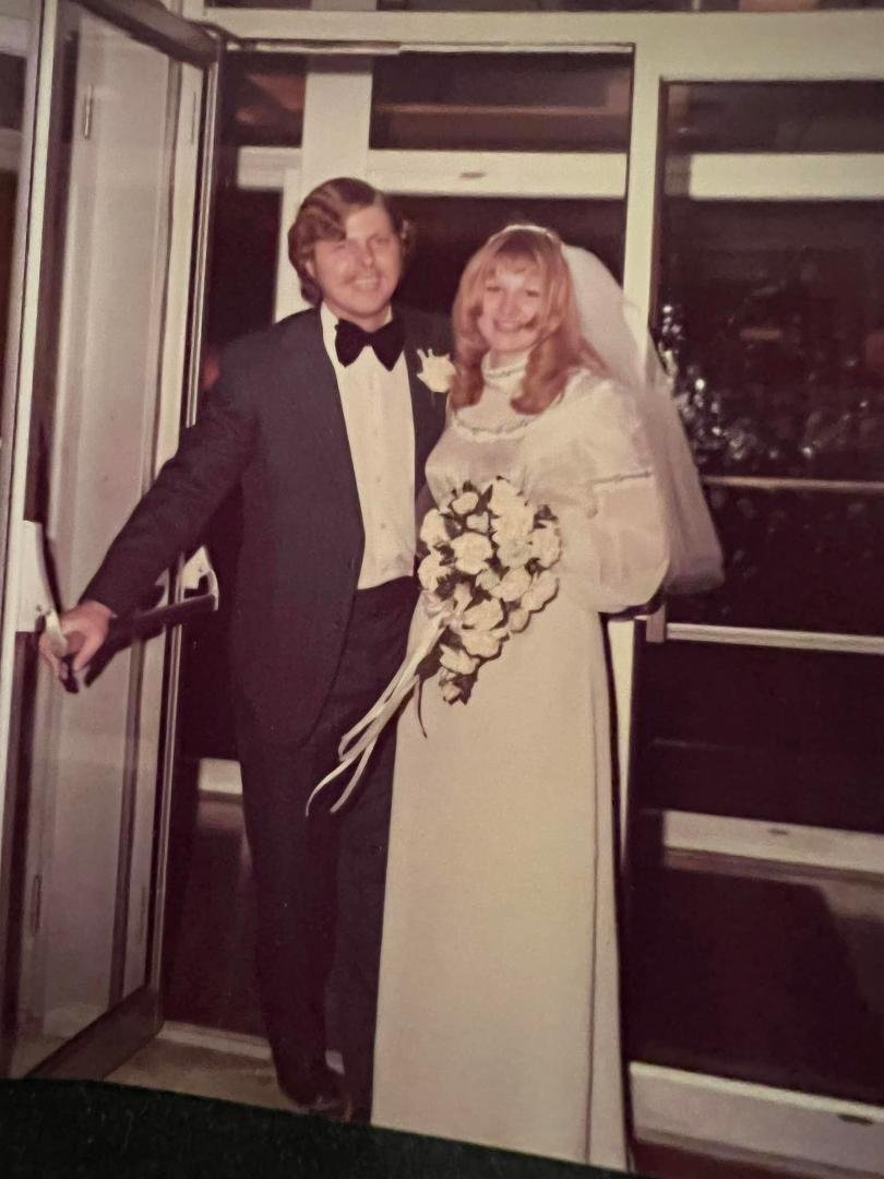 Had to look w a y back in the archives for this photo!! Anniversary Blessings to us! Jesus has held us together for 48 years with more adventures awaiting us! 💕