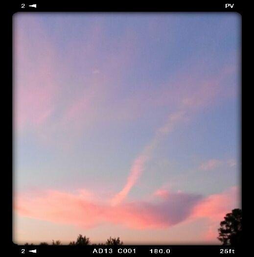 The sky is beautiful over my house tonight.