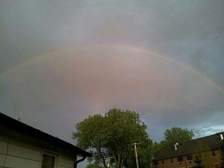 A reminder of God's promise not to destroy the world by water again.