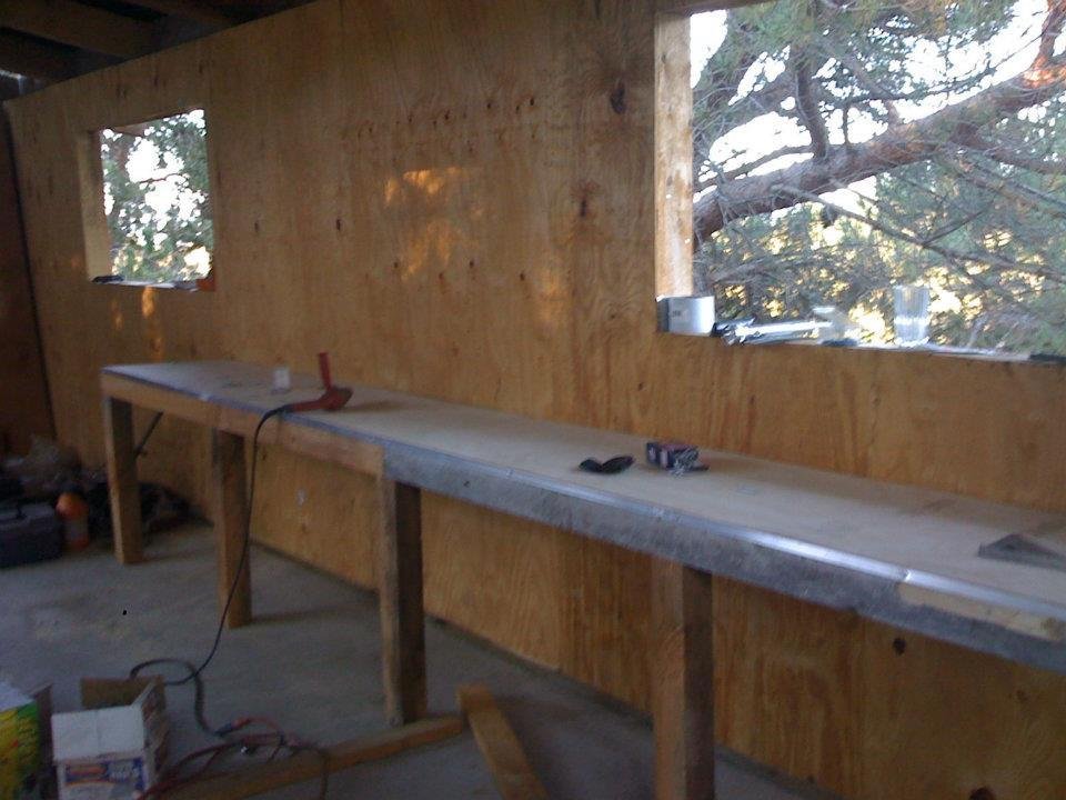 workbench and window framing