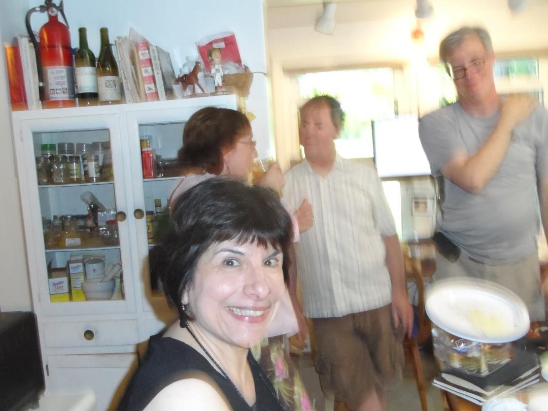 Lori in Chuck's kitchen.
