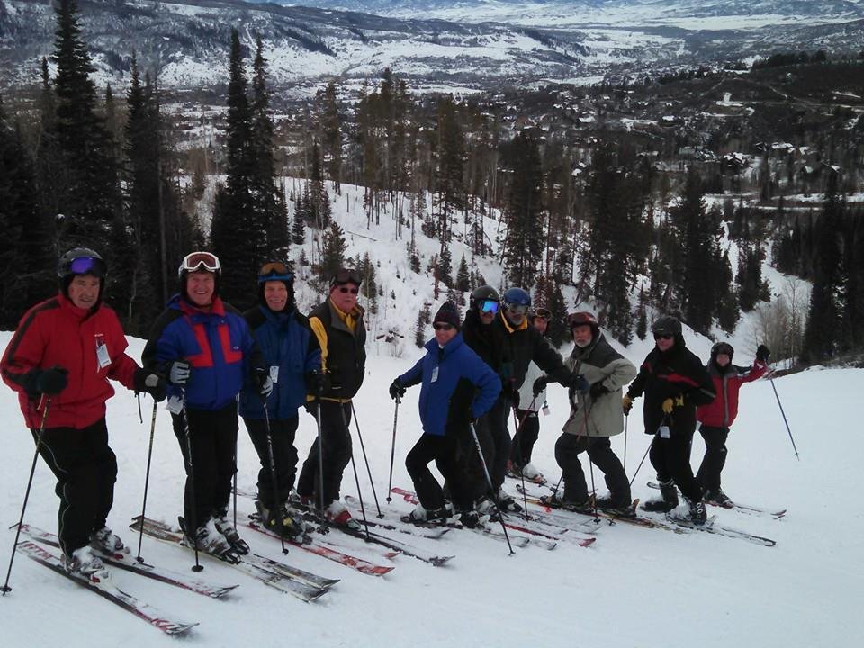 Skiing at Steamboat with friends.