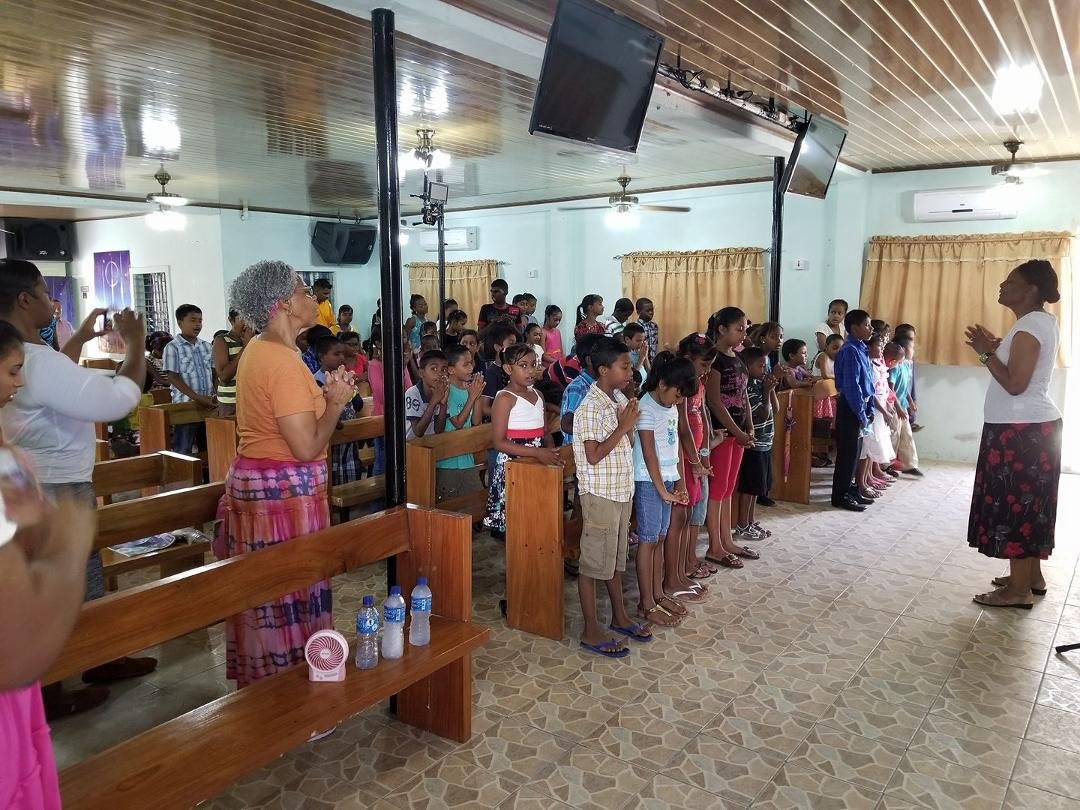 Pastor Denise at VBS in Guyana