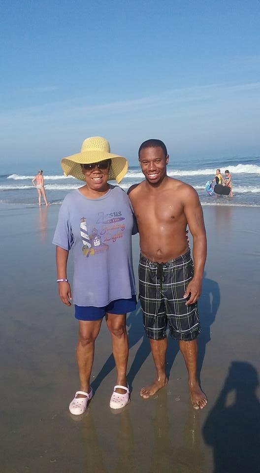 Enjoying the beach.