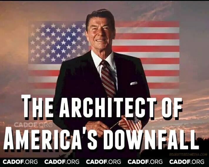 Reagan: the architect of Nazi-Mafia-GOP AmeriKKKa and it's central part in the ongoing and rapidly escalating destruction of all life on Earth