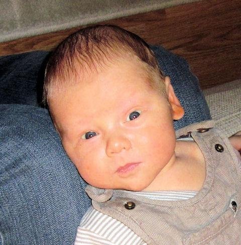 Sam looks at his grandfather. Wonder what he is thinking?