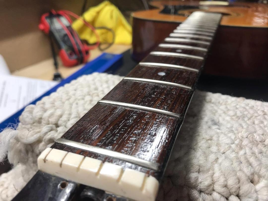 Refret job on my first guitar.