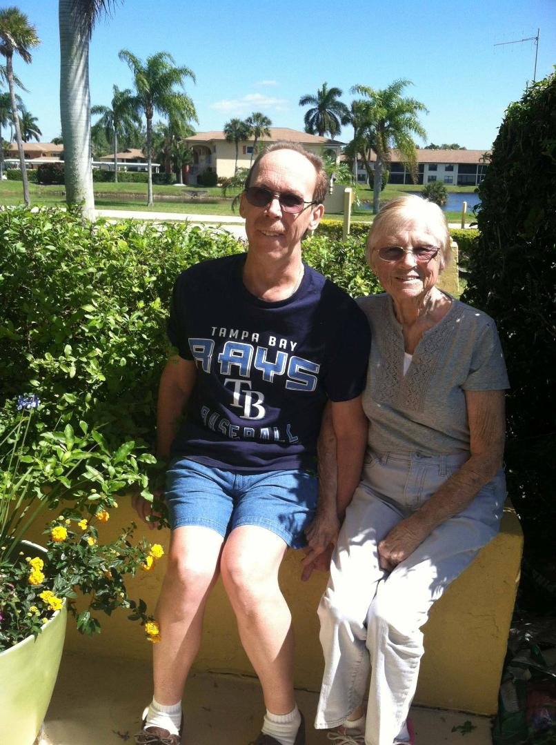 My nephew Rusty and his mother my sister. They live in Florida.