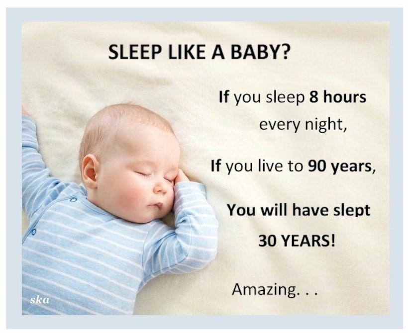 Two years ago I created this...Ron is now 90 so I just reminded him that he has slept over 30 years!!! HOWEVER: that doesn't count dozing off in front of the TV. . .