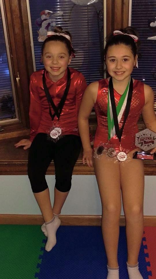 Congratulations to my girls at their meet in Novi today! Sadie Bug brought home 2 medals and Sasha brought home 3 medals and was the All Around champion!! Papa & Gramma are so proud!