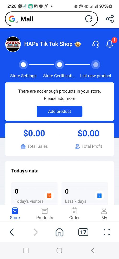 Exciting! I just started my own online business! It doesn't have products in it yet, but it soon will!