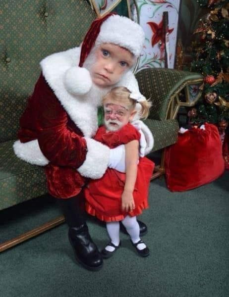 And this is why I'm not allowed to take the grandkids to see Santa LOL