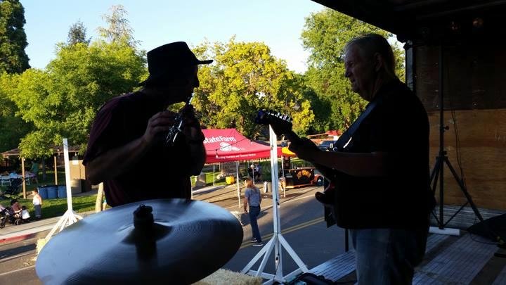 We had a great time at the Eagle Point Street Dance last night. Thank you City of Eagle Point for having us. It looked like everyone had fun. This is a view from the throne, with Tom Bacon and Dan Day playing the intro for