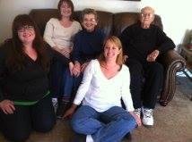 Grampy Nanny with all my girls - Michelle, Karrah, Alicia after Rick's service. All so glad to be together.