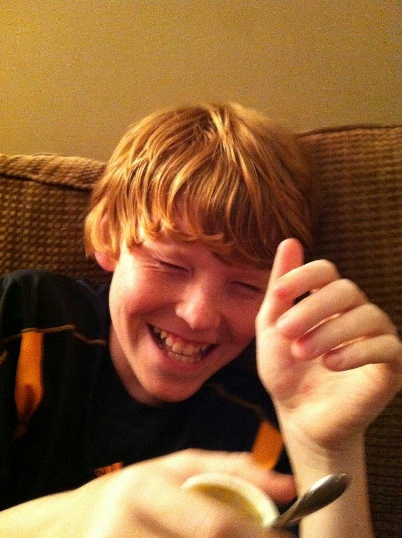 Thank you Jesus for Brett. To see him laugh and smile makes my day! Like my son Kyle, You have given him a tender spirit. Like Kyle, may his peers in respect nickname him "White Jesus". You have given us all the chance