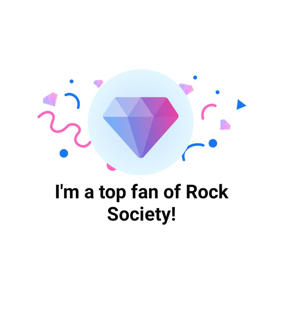 With Rock Society – I just got recognized as one of their top fans! 🎉