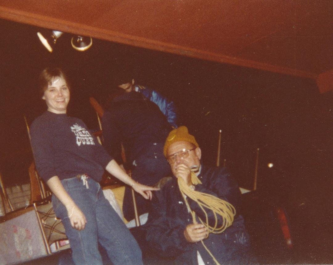 Pausing to remember  Martha and her Dad back in the day