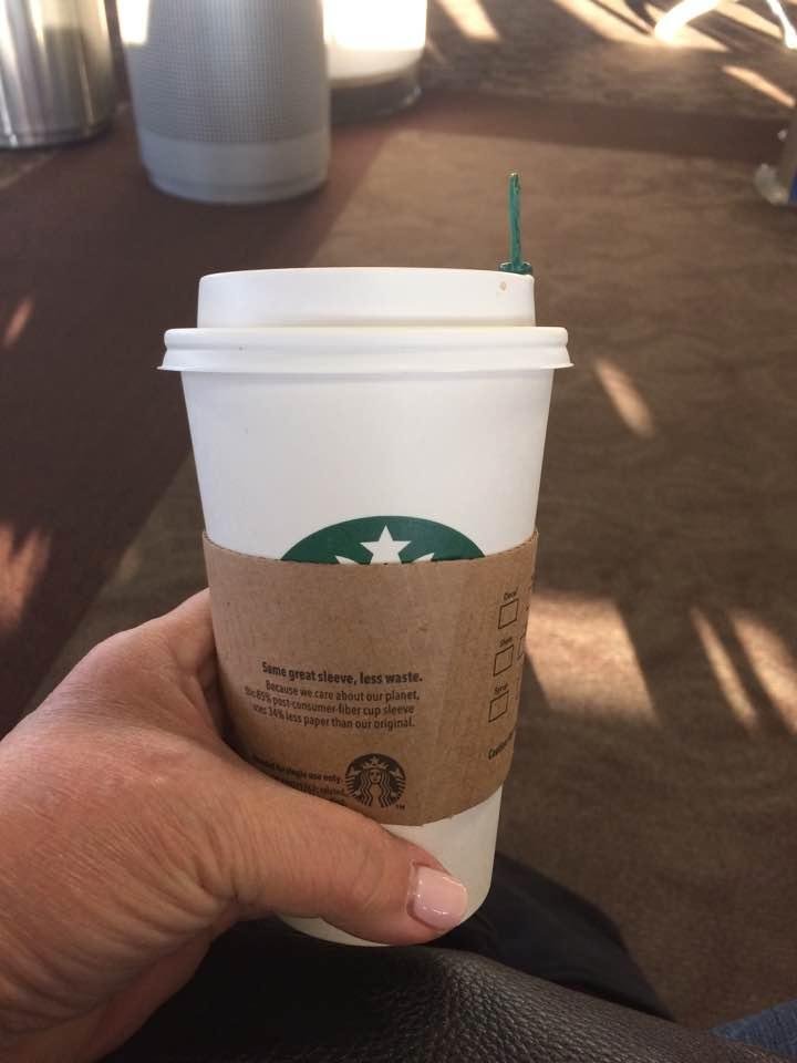 On my way to Chicago. Too early for the airport bar. COFFEE is the drink of choice this morning!