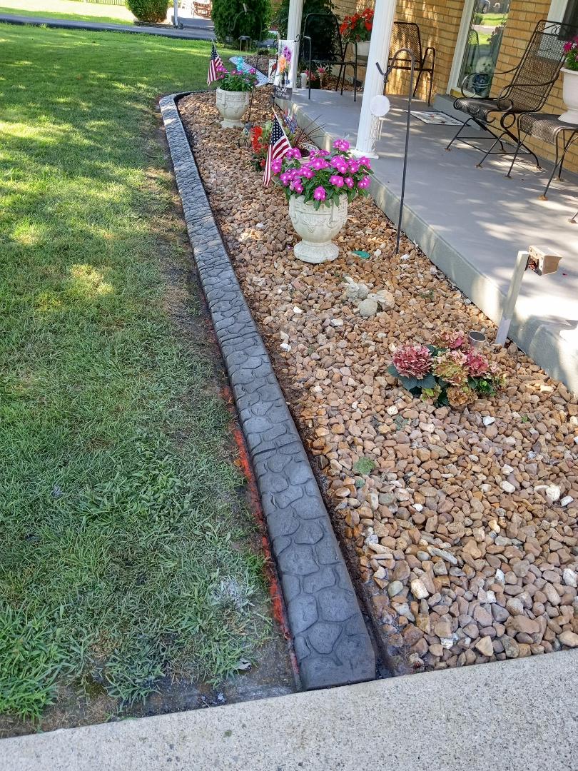 Redid my front porch Border Magic did a Great job back yard next