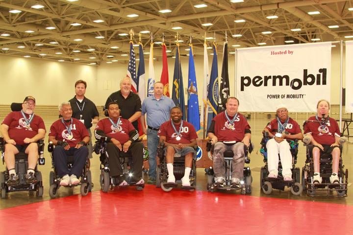 Silver medal presentation for power soccer