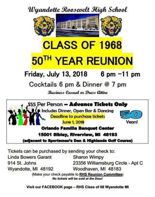 Still time to join us! Updated list of attendees on our Facebook page RHS Class of 68. We are really hoping this will be the best one ever and we want you all there! Please share this post. There are still some missing cla
