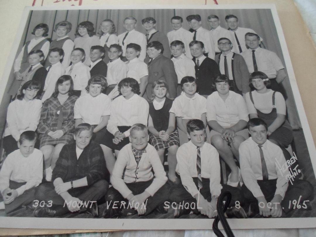 Home room class of 8th grade of Mr Ceragioli's class at Mount Vernon 1965