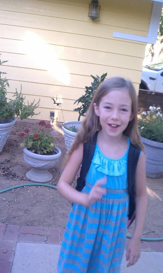 My daughter Hailey before school Thursday on her first day of 4th grade.