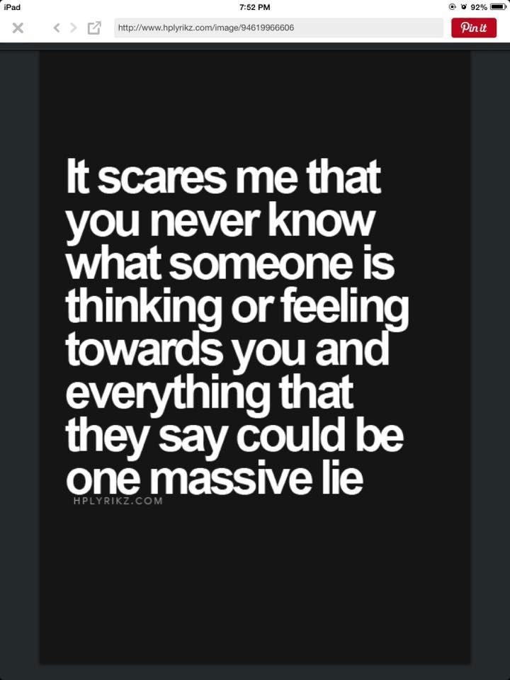 And ppl wonder why I don't trust easily.