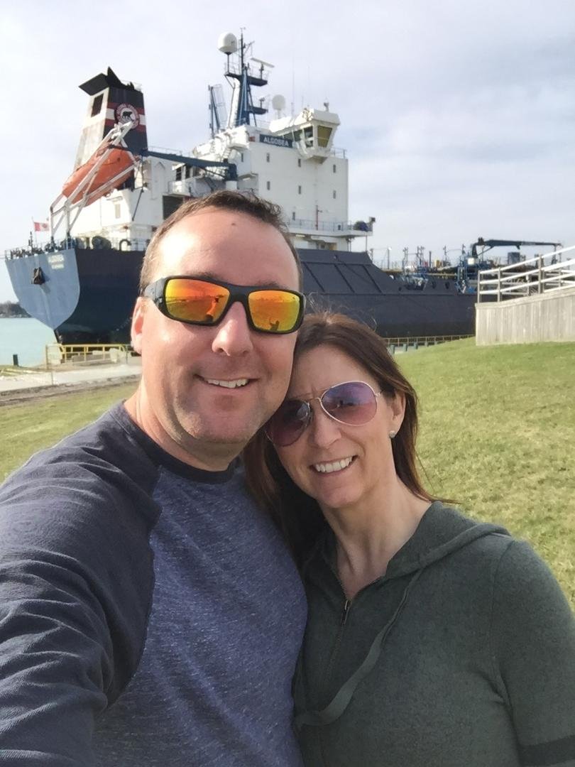 Kevin with his girlfriend,Monica,in Sarnia,Ontario.