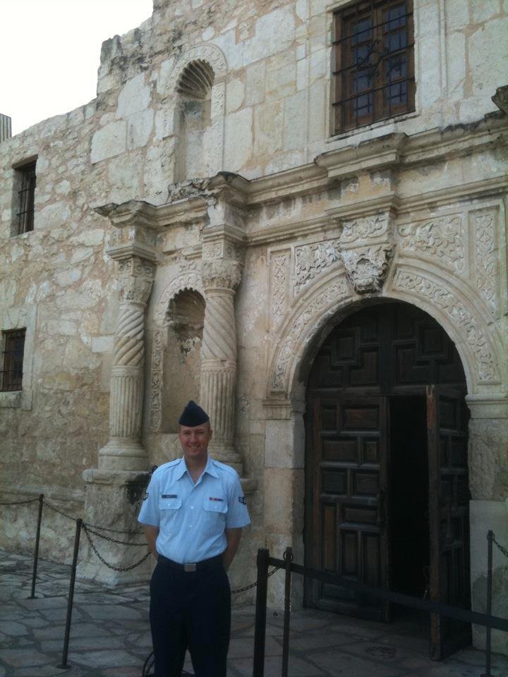 Ryan outside the Alamo (such a handsome young Airman!)