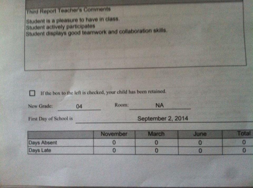 My baby girl is going to the 4th grade!!!! Boy I feel old.