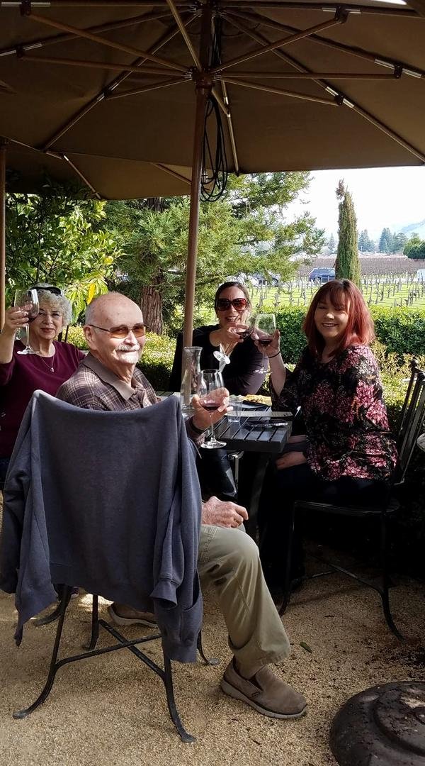 Wine tasting.