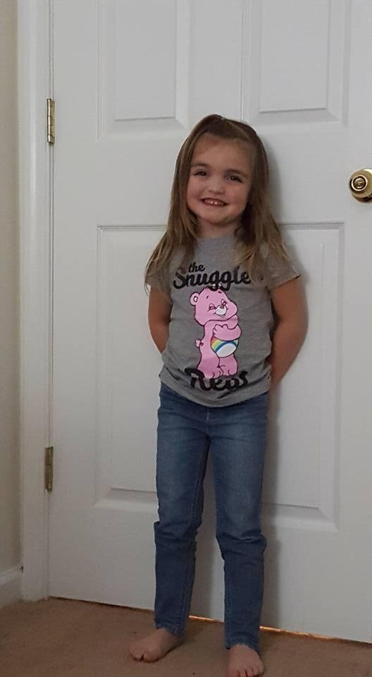 My beautiful three-year-old granddaughter Veda rocking some cool jeans!