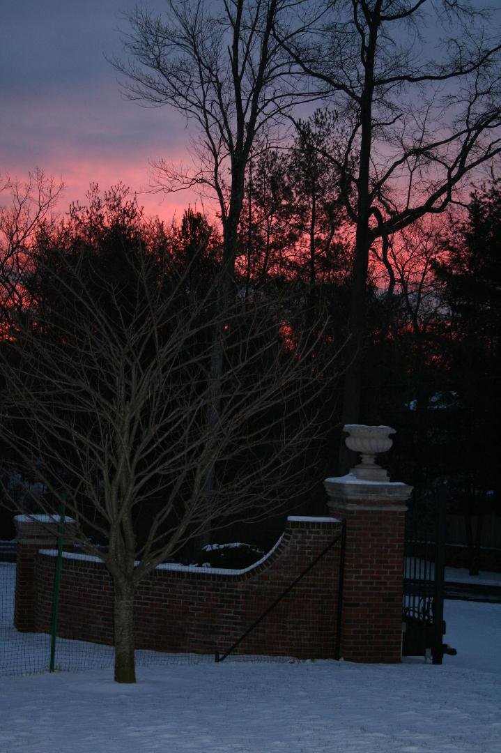 Sunrise this a.m. "Red sky at morn, sailors take warn."