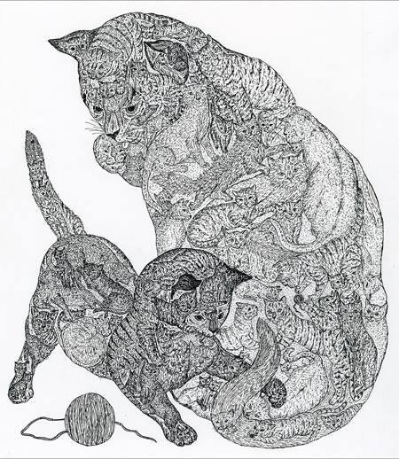 I found this pict haven't tried to count all the cats yet
But I thought it was neat