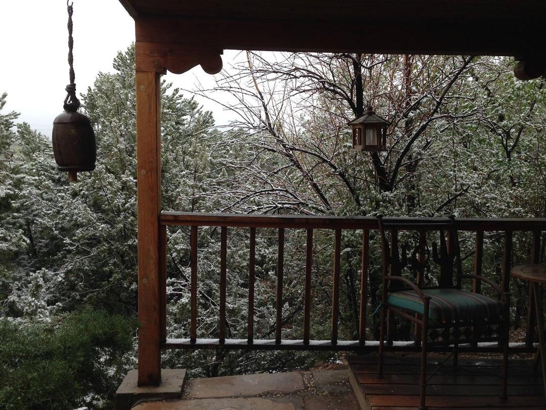 It snowed this morning in Santa Fe!!!  ..already melted.