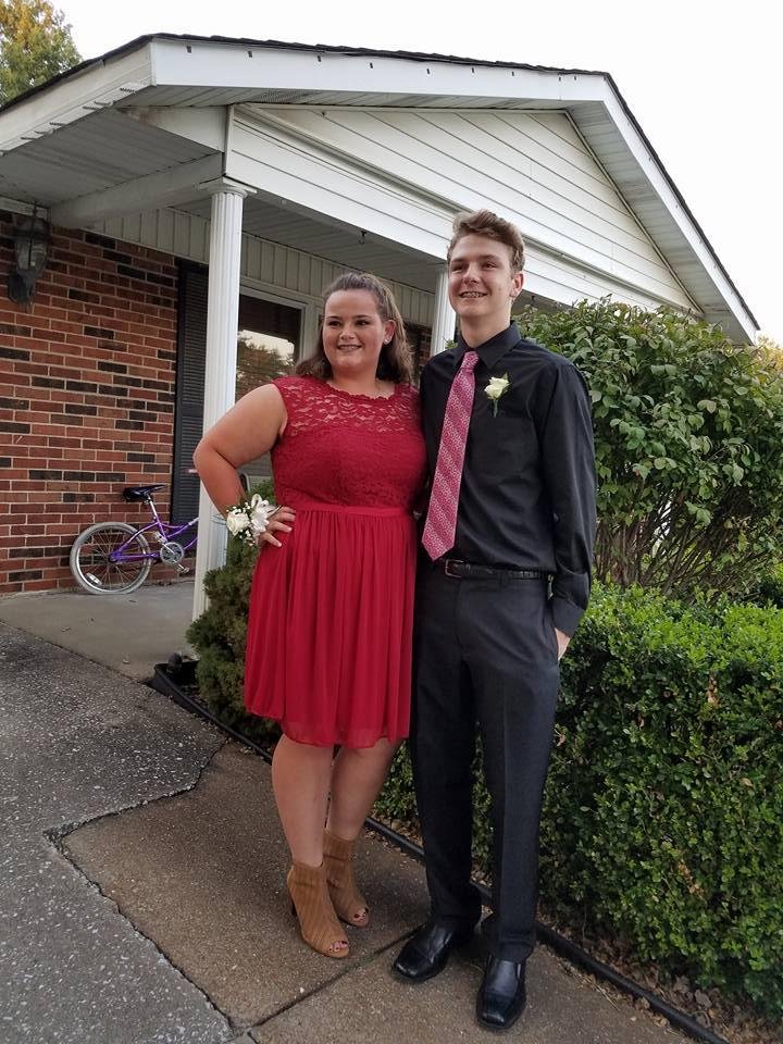 Madison and Jake going to homecoming. They looked so cute.