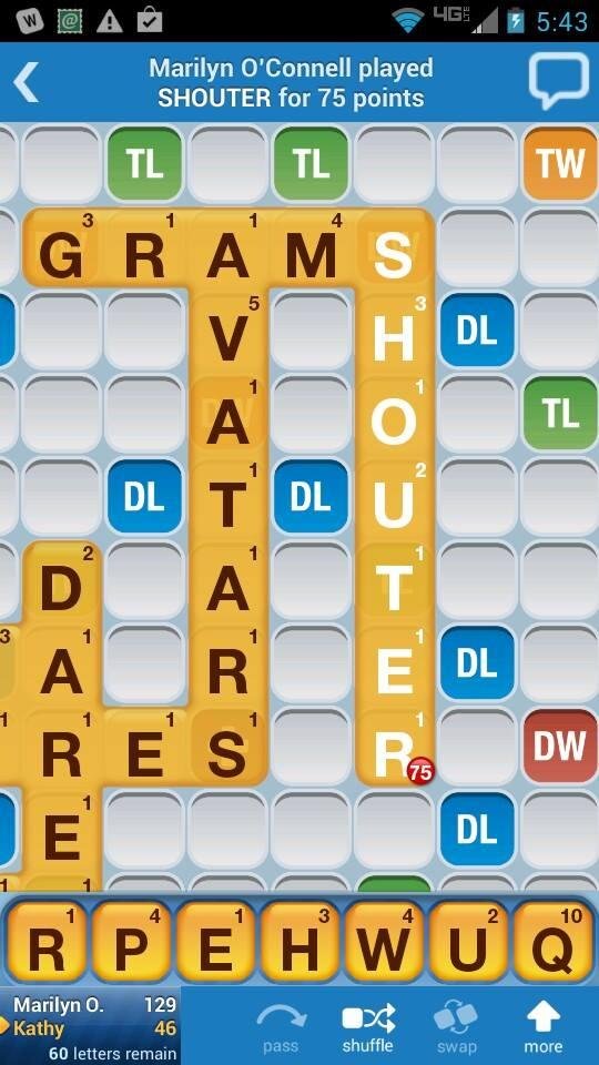 Nice! Doubled 2 words and used all tiles!