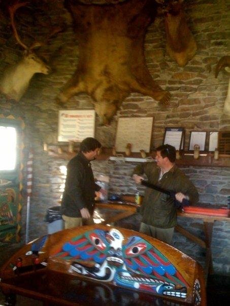 Tucker & Buckley at shooting lodge, Rolling Rock Club, Ligonier, Pa. -Feb. 2009