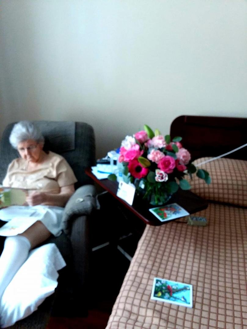 Barbara in rehab at Valley View in Belleville, Pa. 08/14/2019