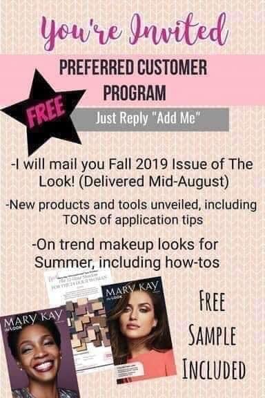 Would you like to be added to my mailing list? Reply add me below, then inbox me your mailing address by July 15th. **Must not have a consultant already**