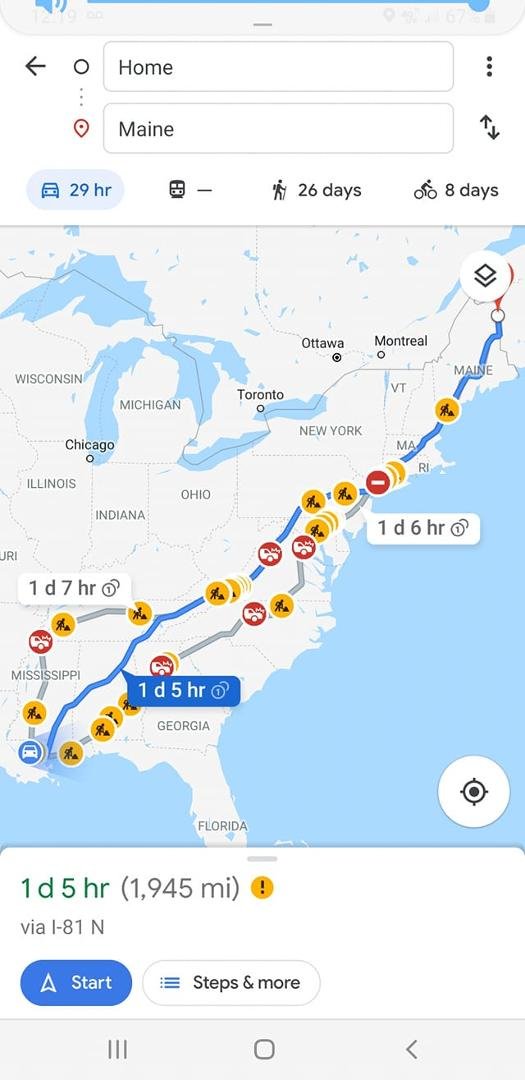 North bound
