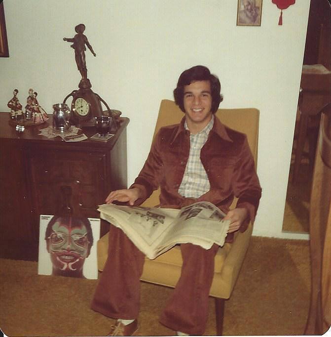 TBT vintage 1976. Cool '70s duds, Rolling Stone mag and my then new Ramsey Lewis album my brother had given me.